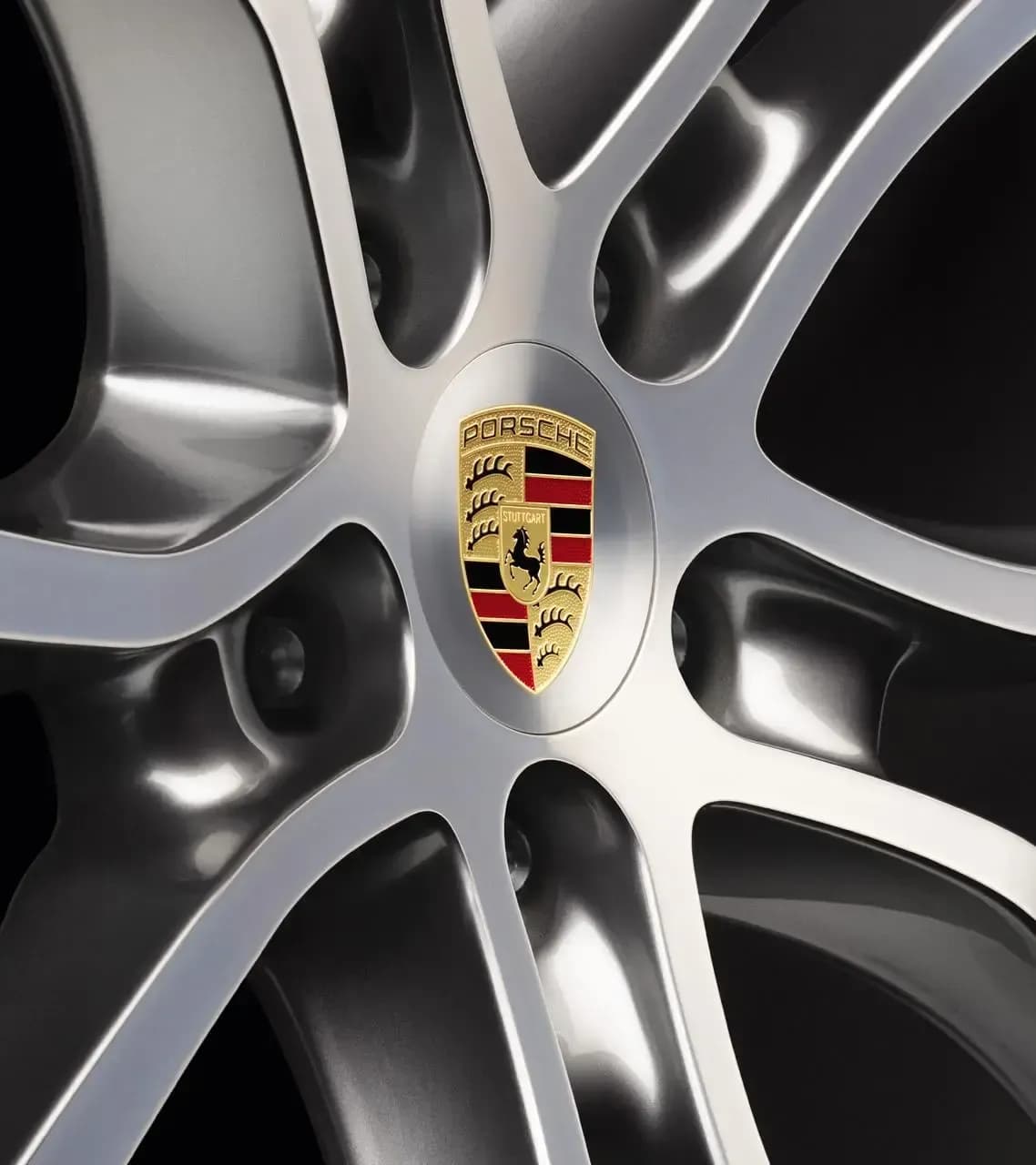 Enjoliveurs de roue Porsche avec écusson Porsche coloré 1