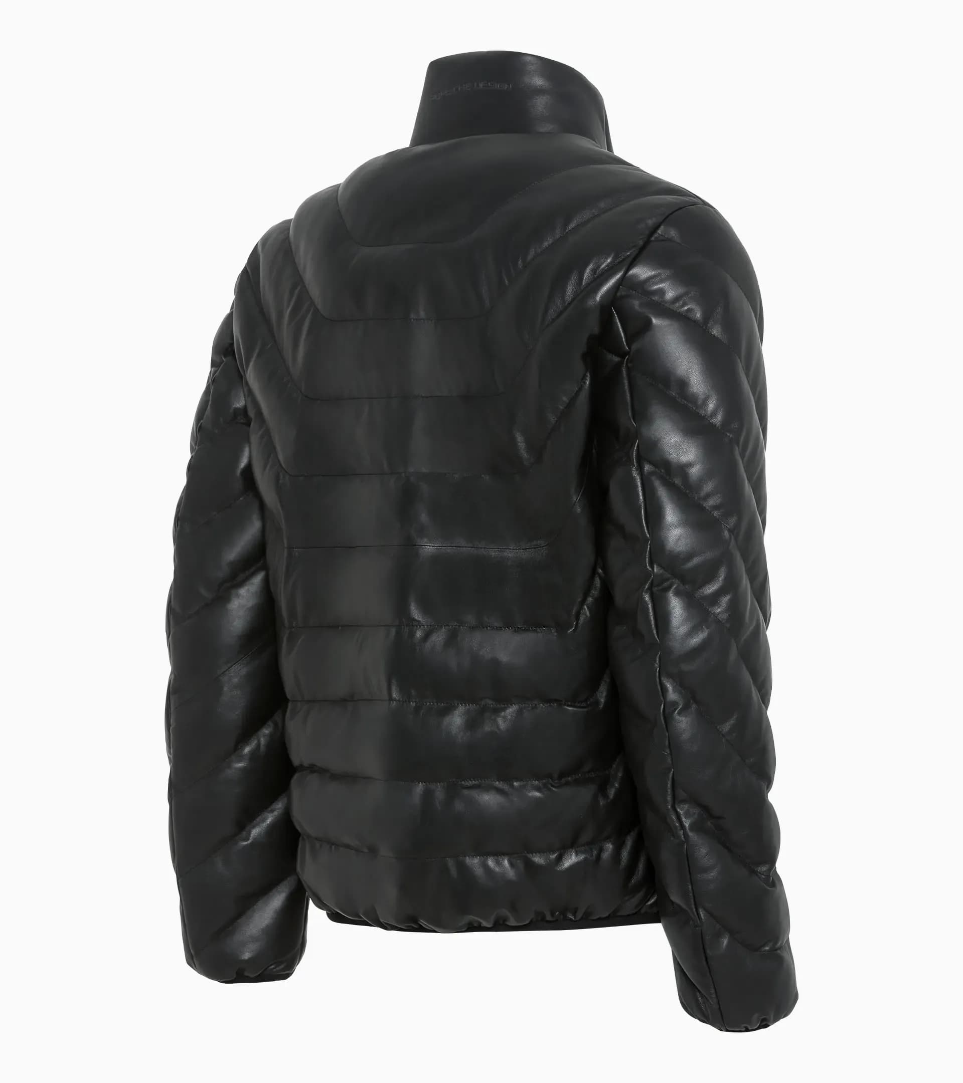 Athleisure padded leather jacket  2