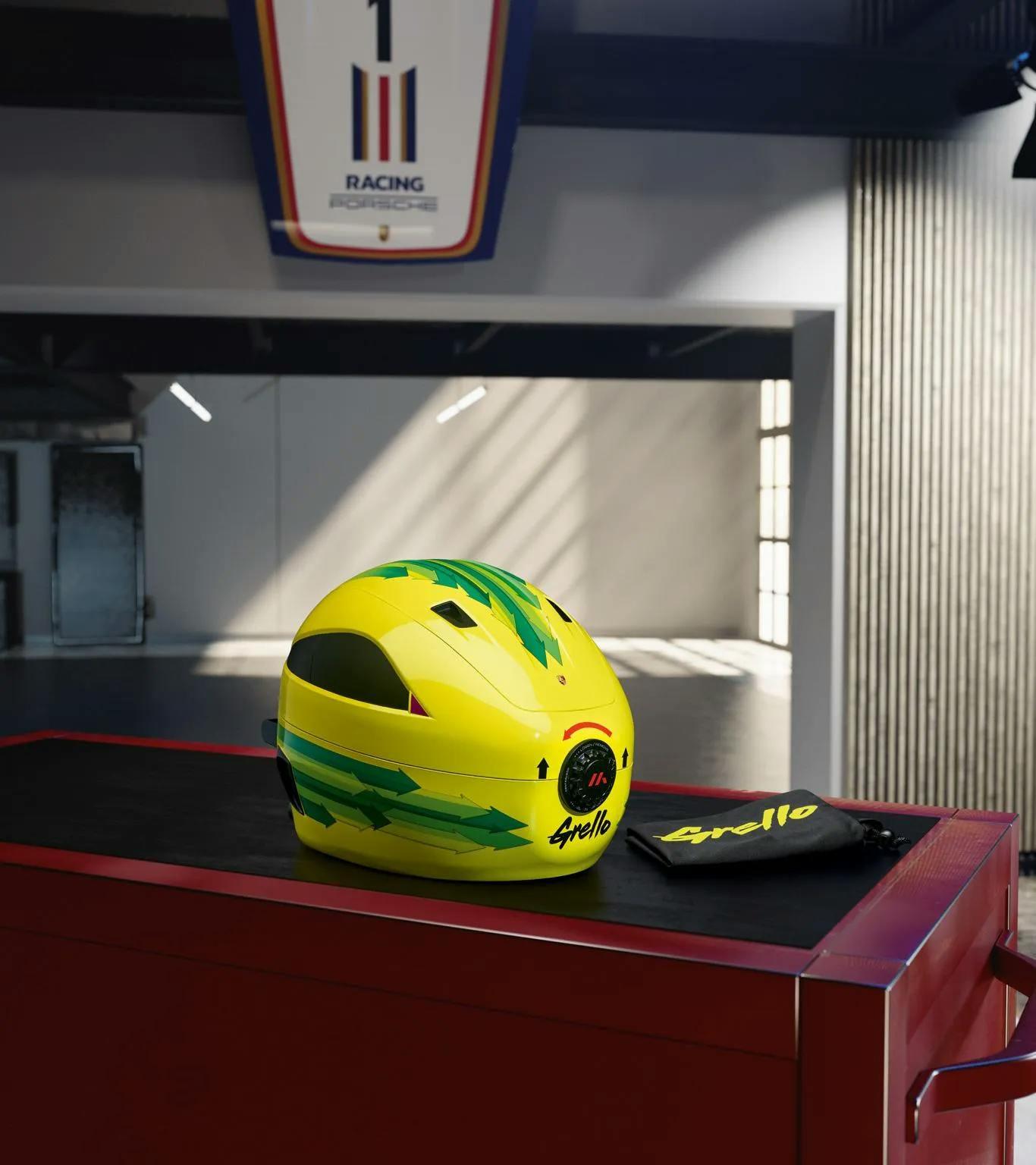Helmet case in "Grello" design 3