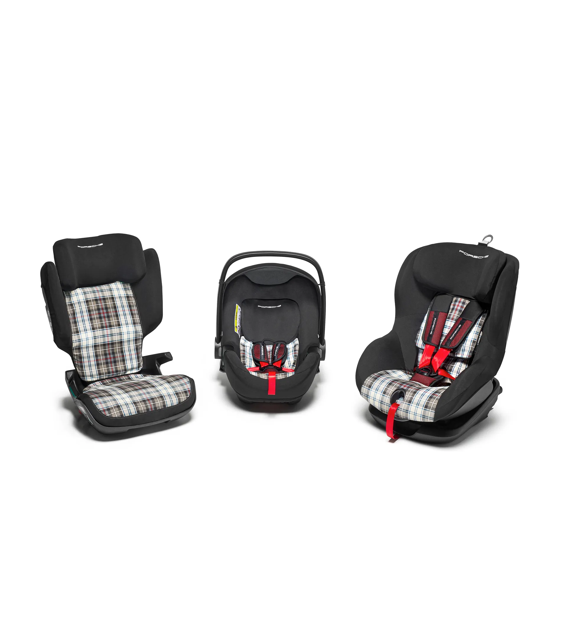 Child seat cover in Turbo 50 tartan cloth design Porsche Kid Seat i-Size  4