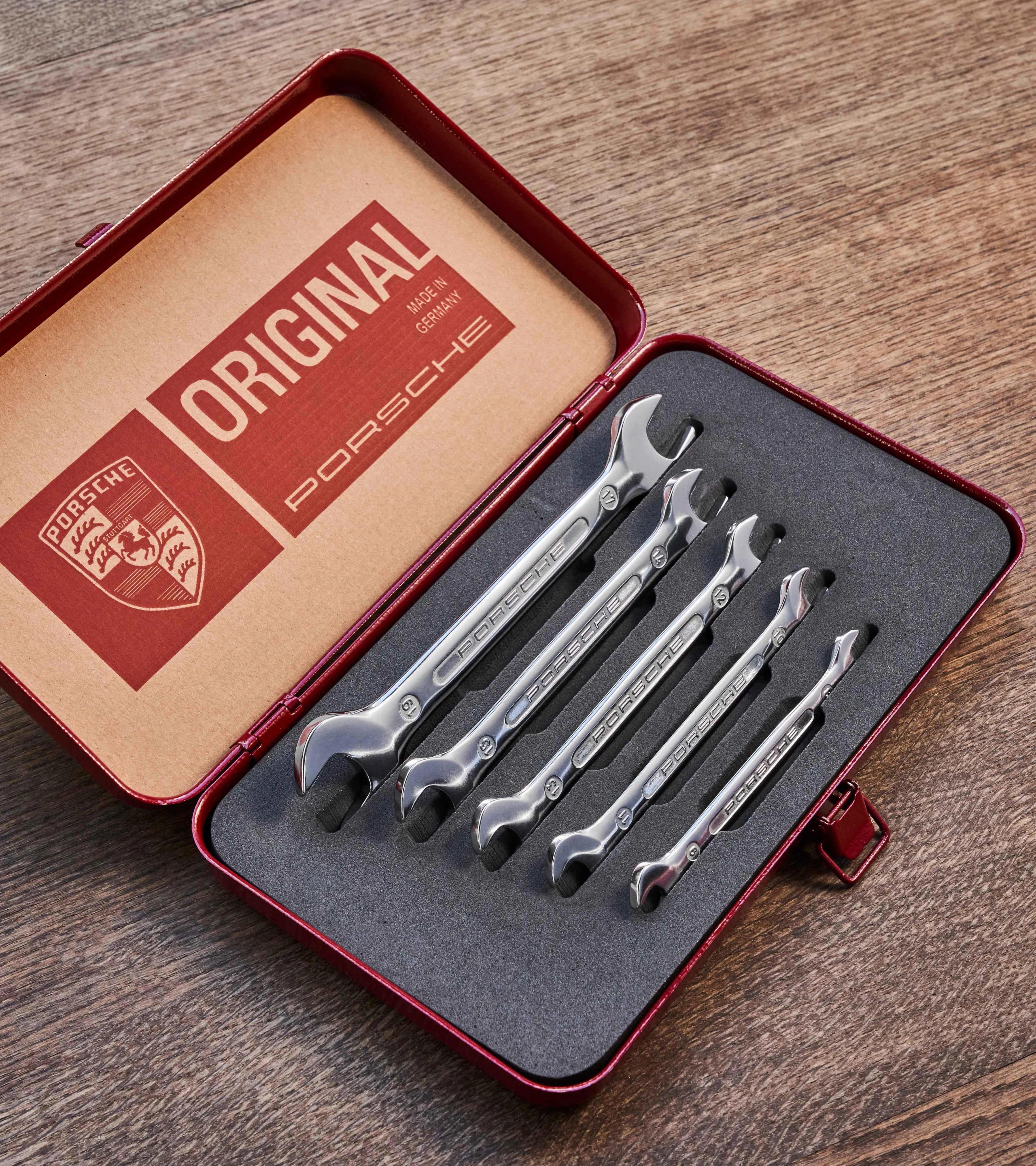 Kit de 5 clés plates avec coffret à outils Porsche Classic thumbnail 2