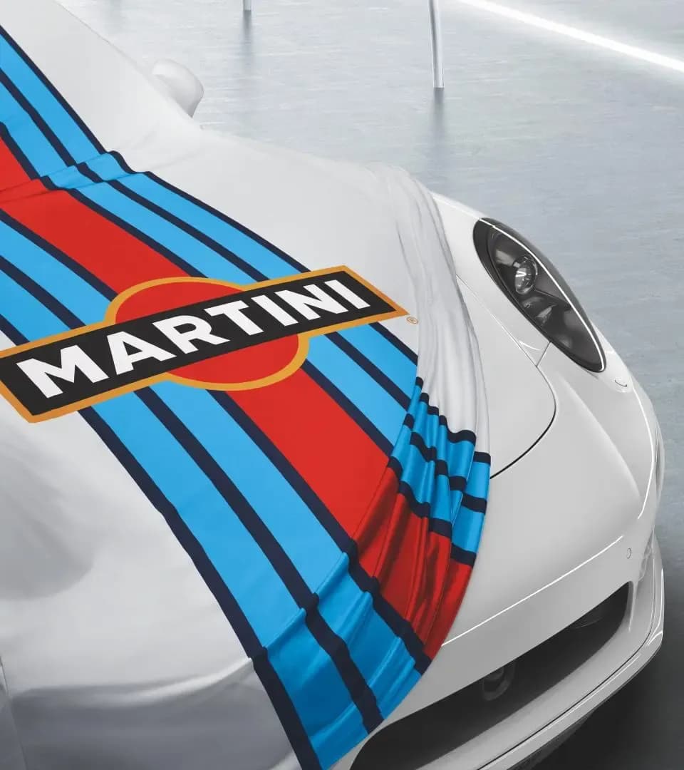 Porsche Indoor Car Cover in Martini Racing Design for 911 3