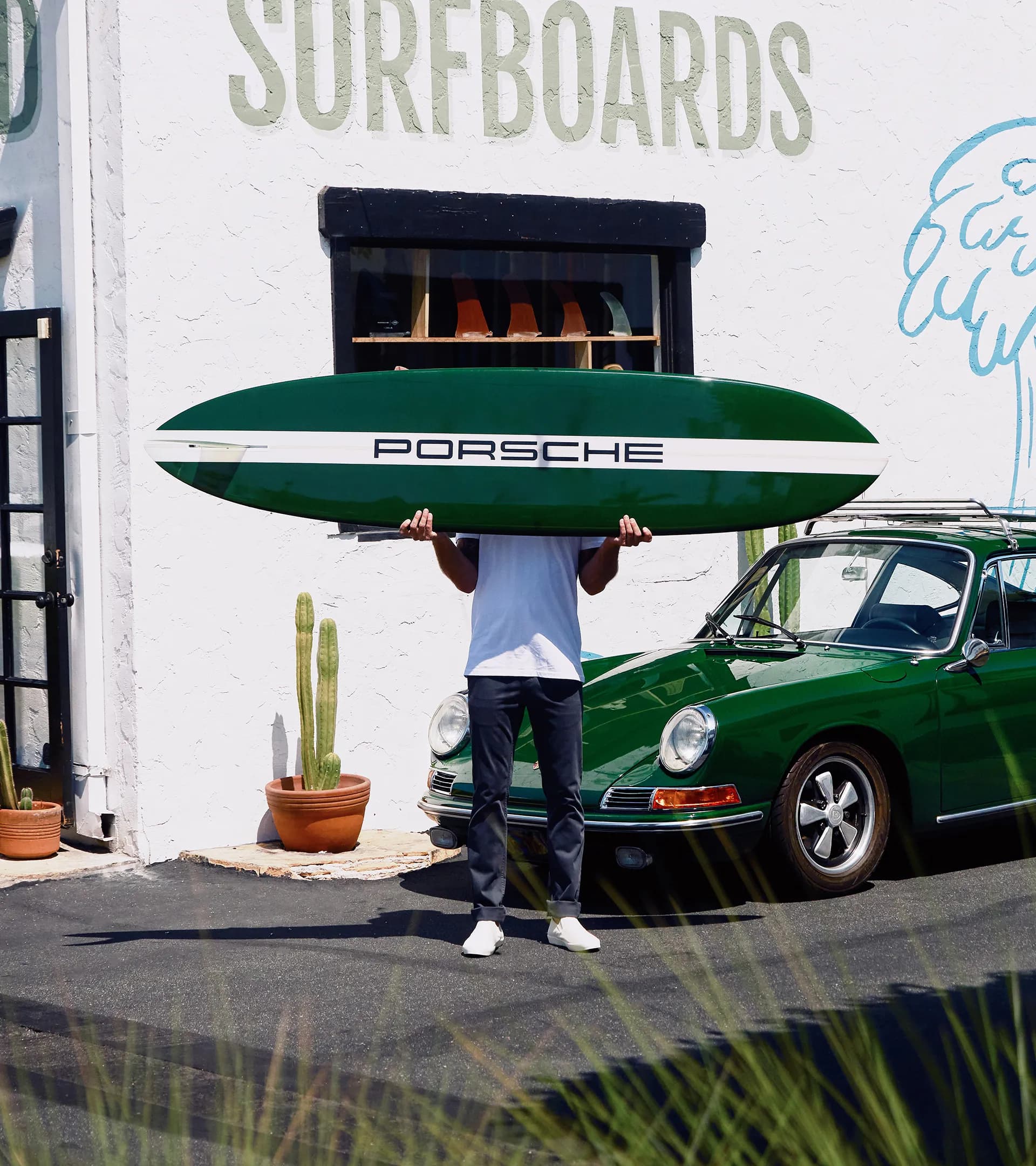 Custom-made Porsche x Almond Cash-Yew II Surfboard (7' 10'') 7