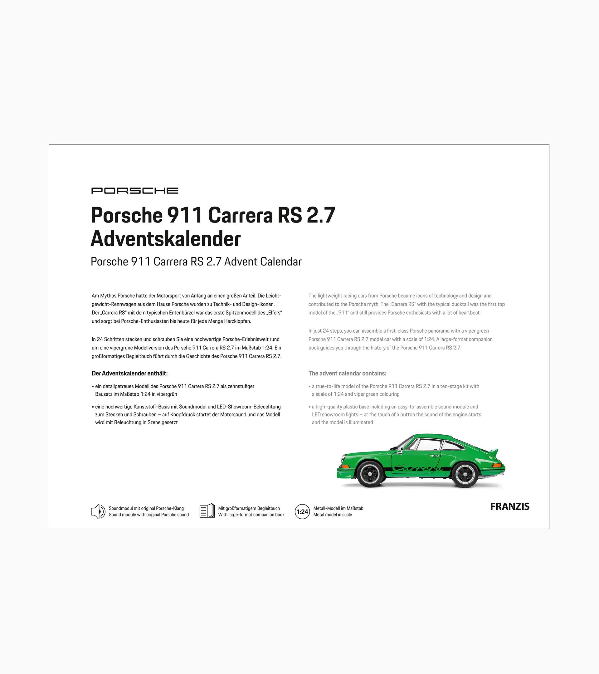 Calendario dell'avvento Porsche 911 Carrera RS 2.7 thumbnail 2