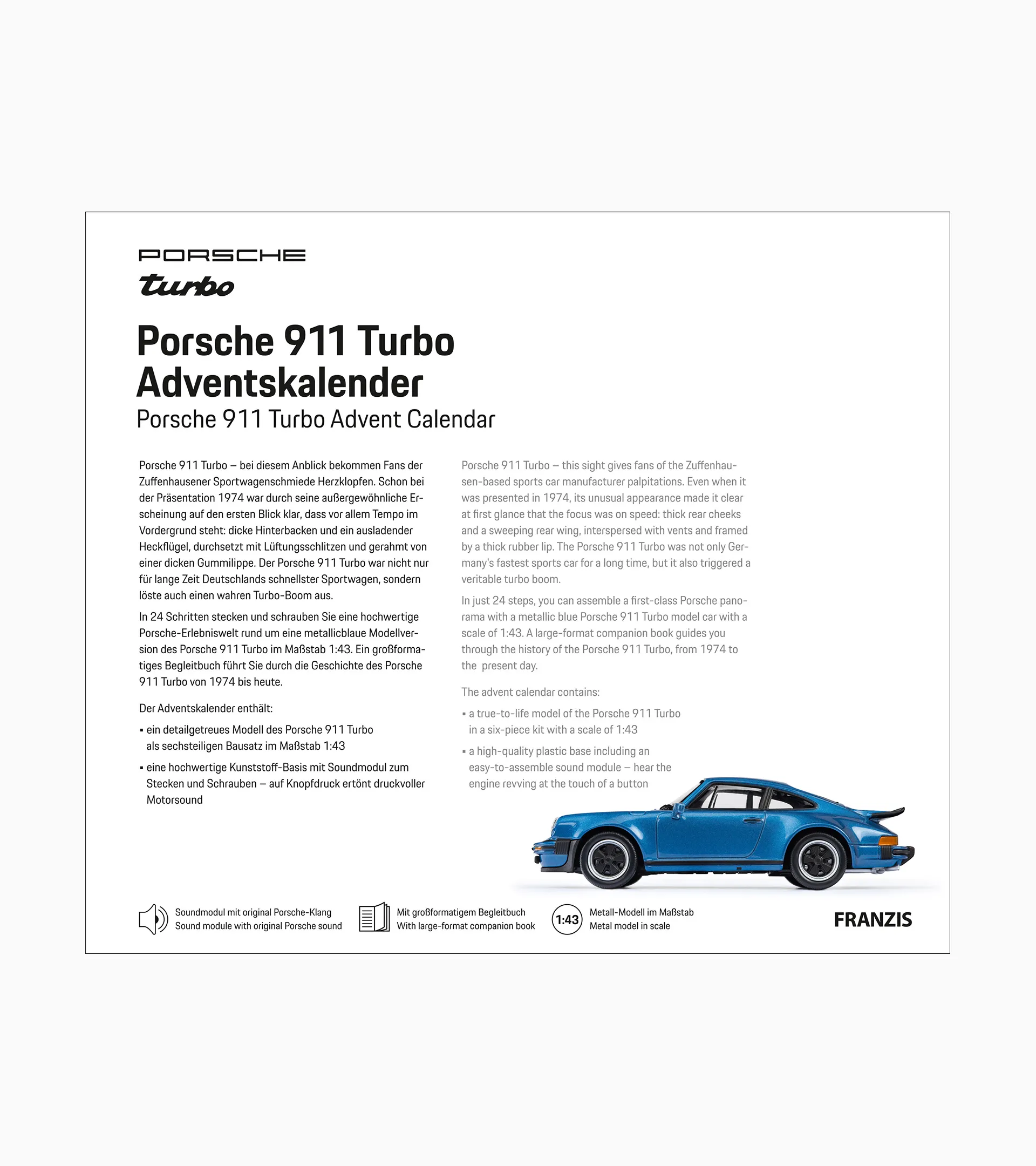 Porsche 911 Turbo advent calendar 5