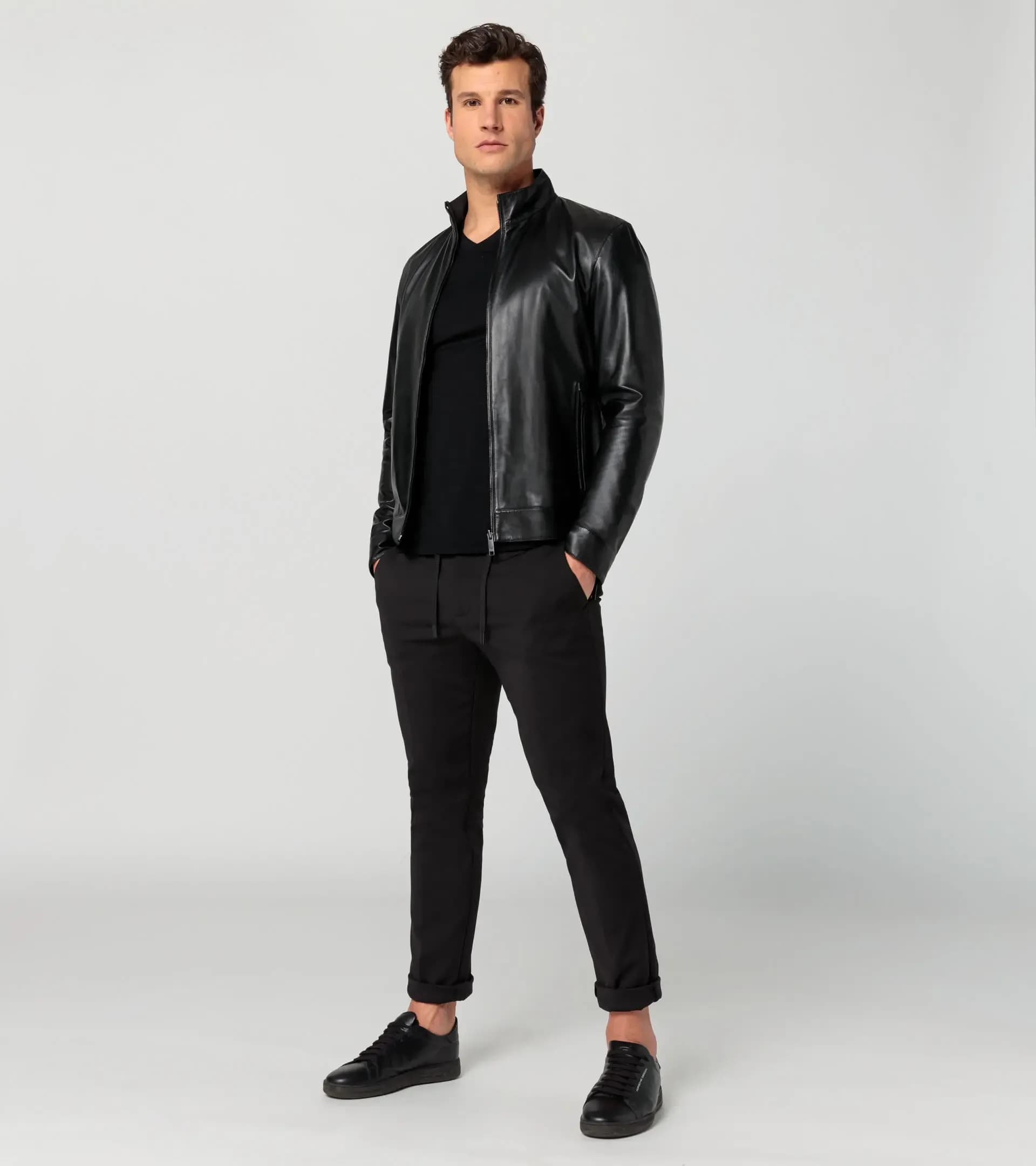 Athleisure reverse leather jacket 8