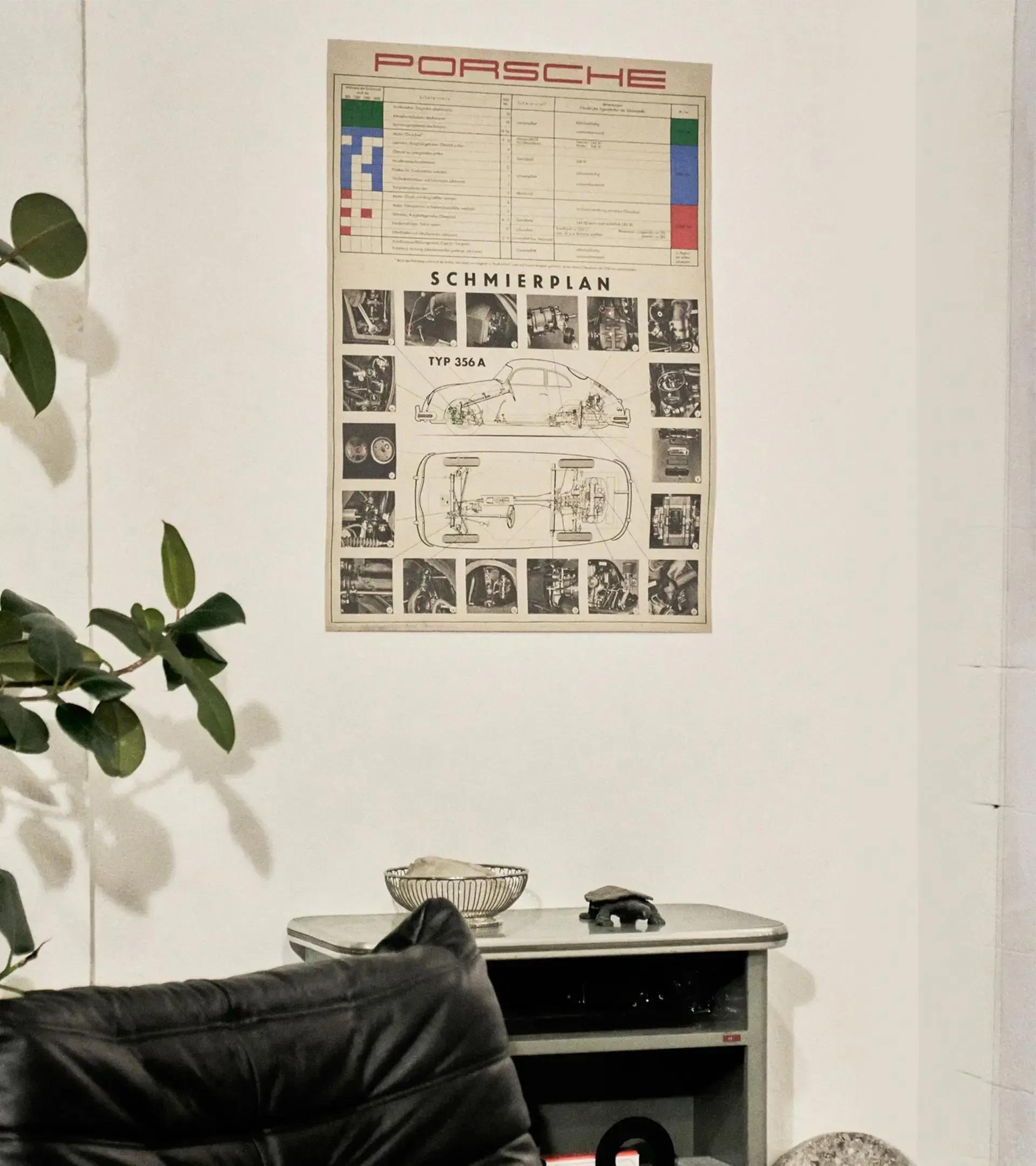 Lubrication plan for Porsche 356 A 2