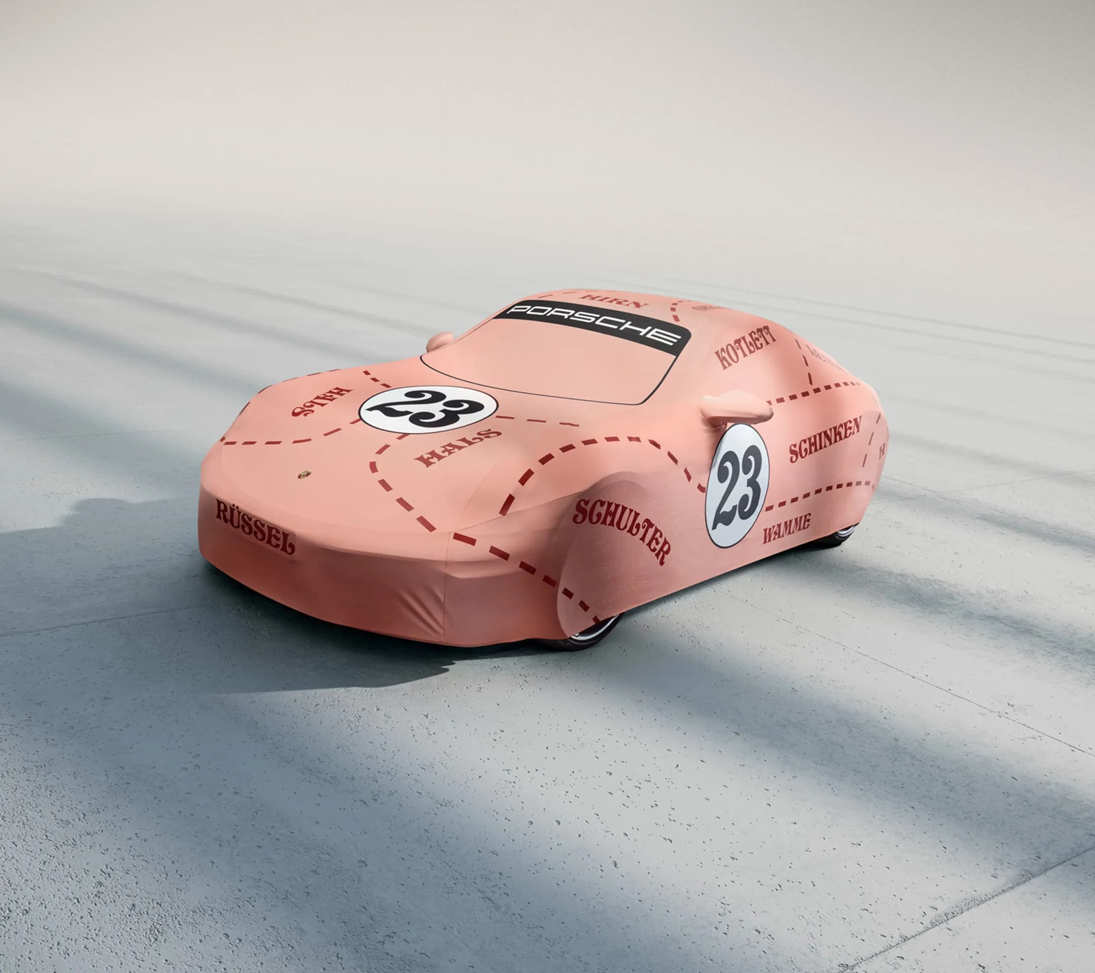 Indoor car cover "Pink Pig" design - 911 (992) 3