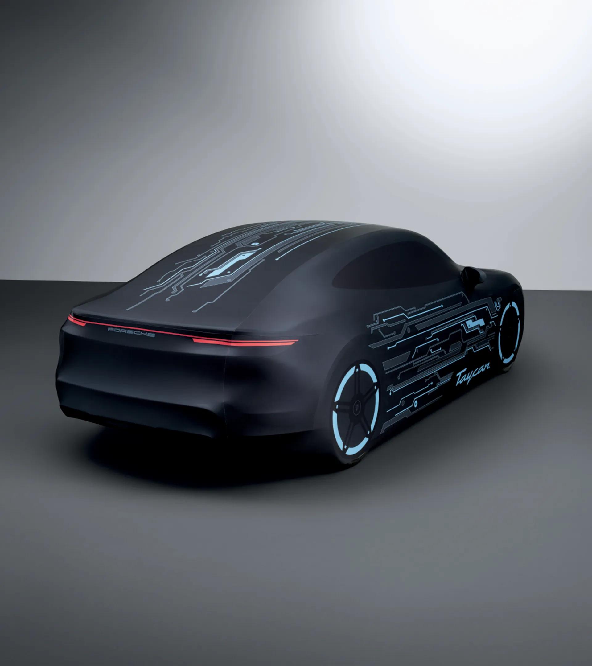 Indoor car cover with 'electric' design - Taycan thumbnail 2