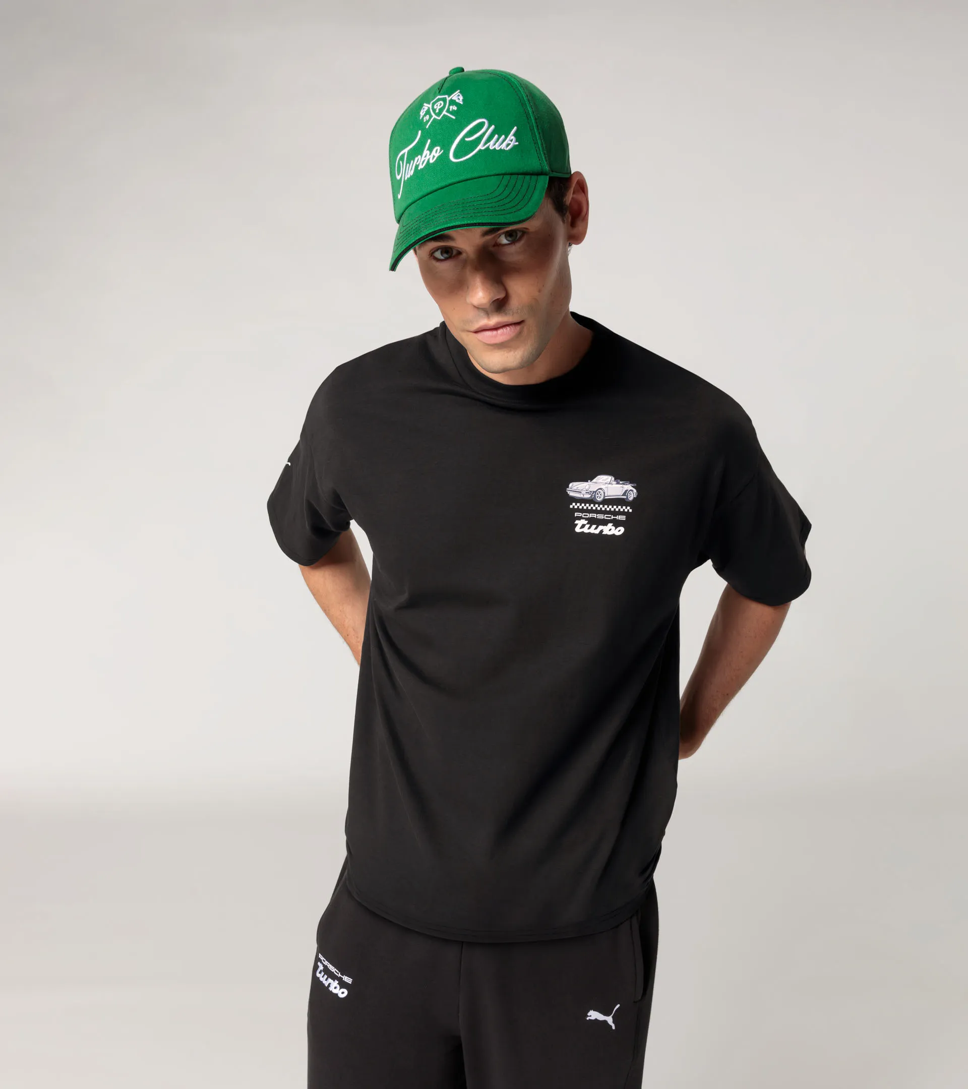 T-shirt Graphic imprimé noir Porsche Turbo Club au dos – Porsche Turbo  7