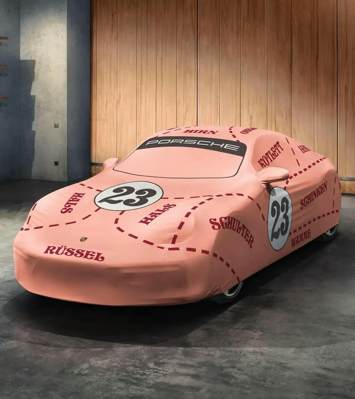 Indoor car cover "Pink Pig" design - 911 (992)