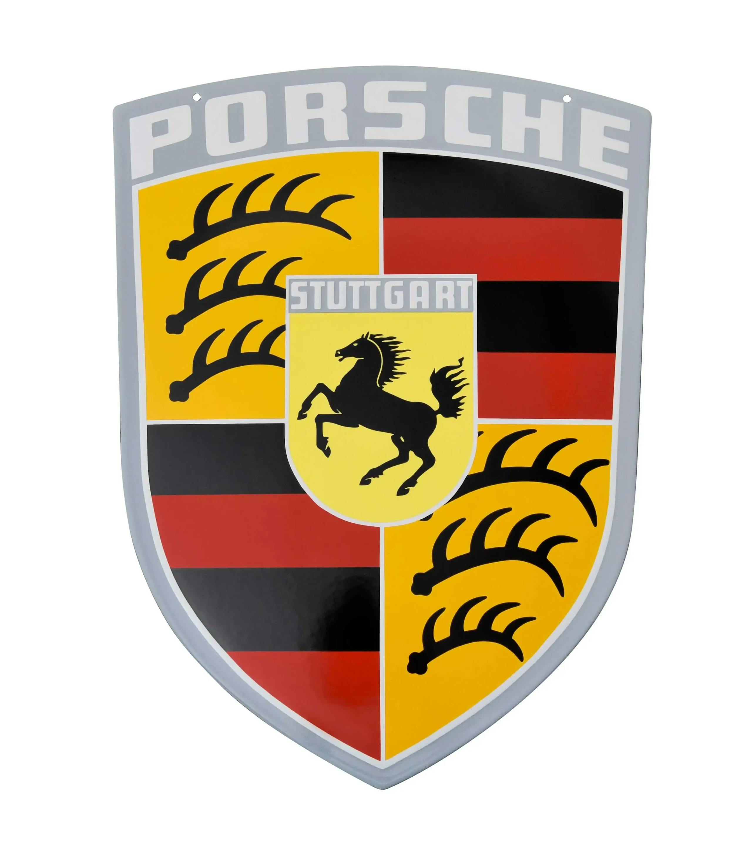 Emaljeskilt - Porsche-våbenskjold 3
