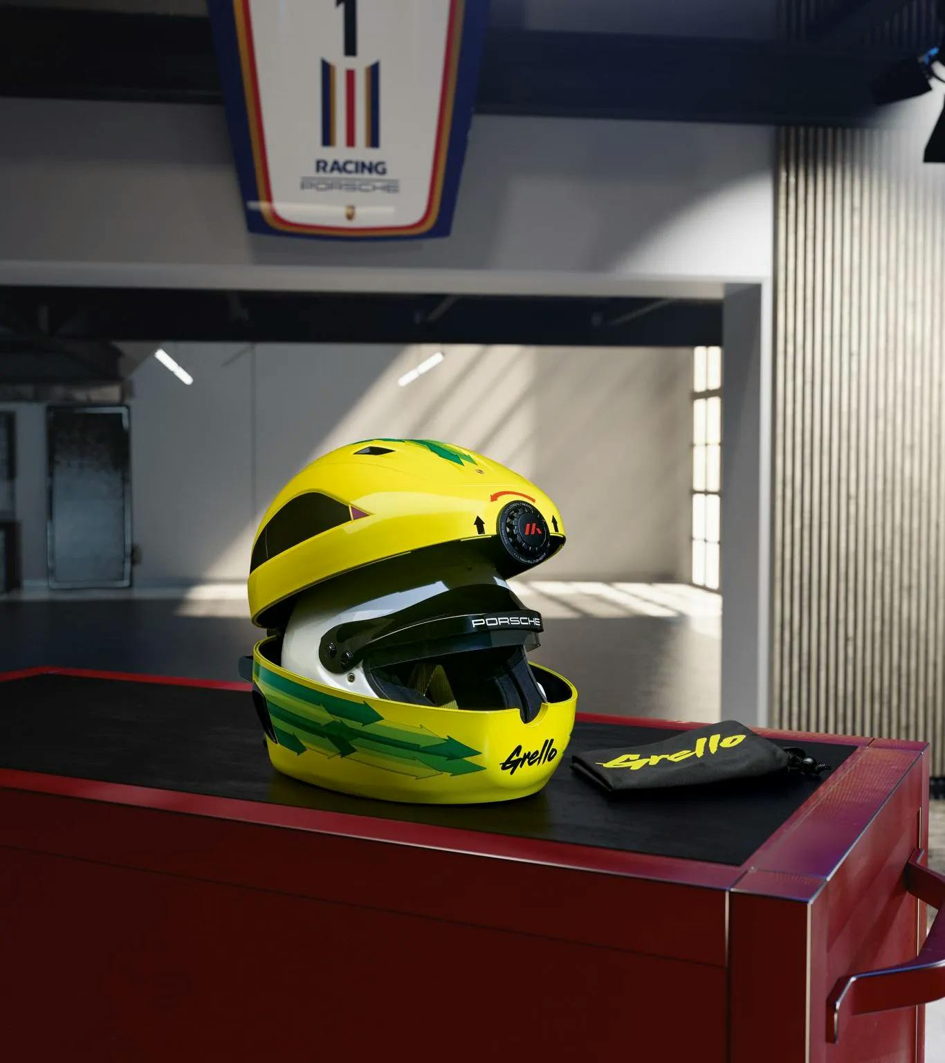 Helmet case in "Grello" design