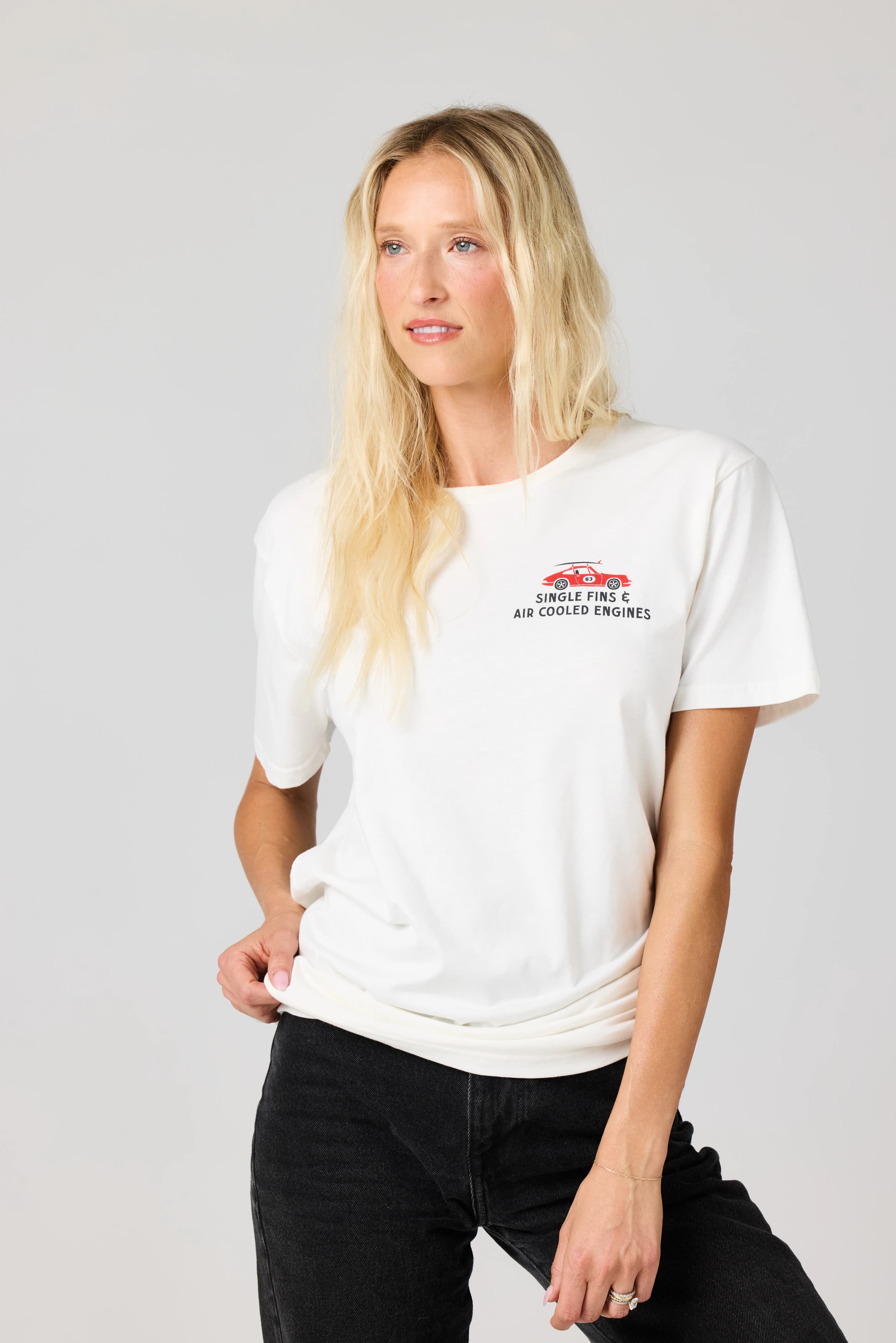 Porsche x Almond T-shirt "Single Fins & Air Cooled Engines" 3