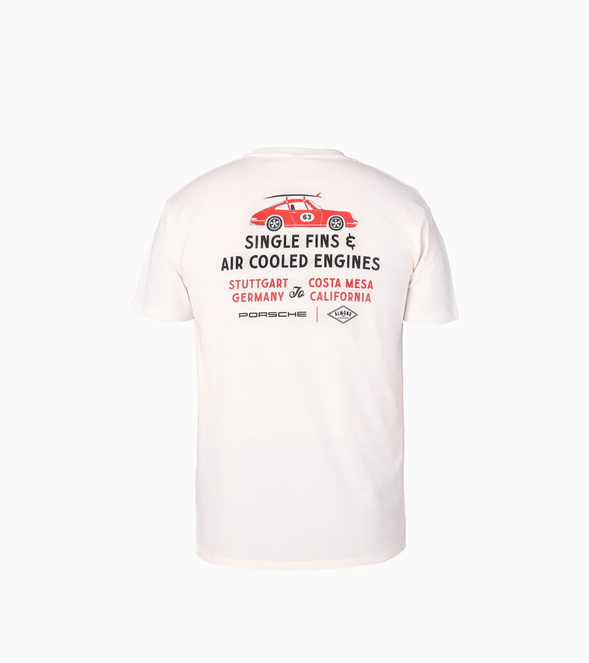 Porsche x Almond T-shirt "Single Fins & Air Cooled Engines" 1