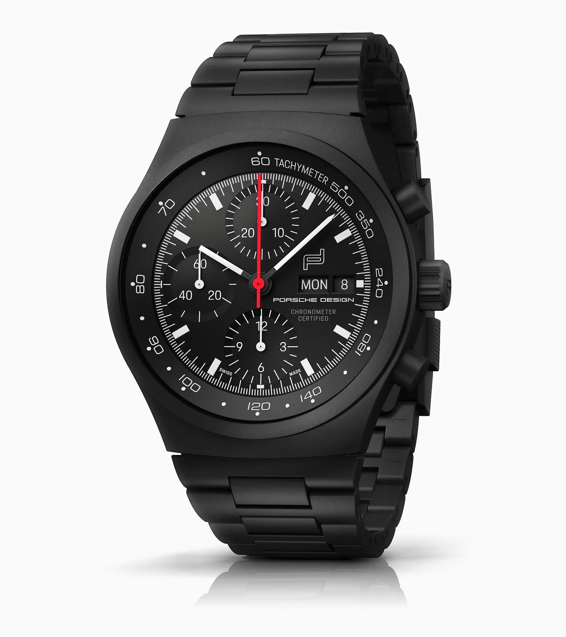 Set Chronograph 1 - All Black Numbered Edition with Textile/Leather strap Ennstal-Classic 2024 6