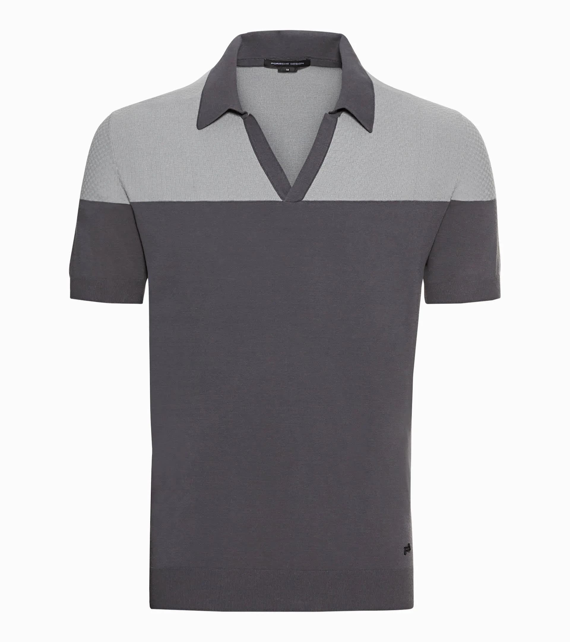 Bi-Colour Structured Knitted Polo 1