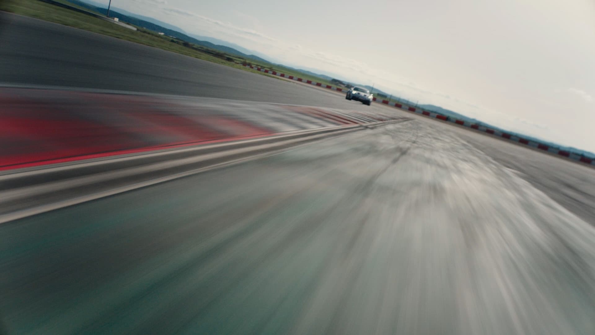 Porsche on race track