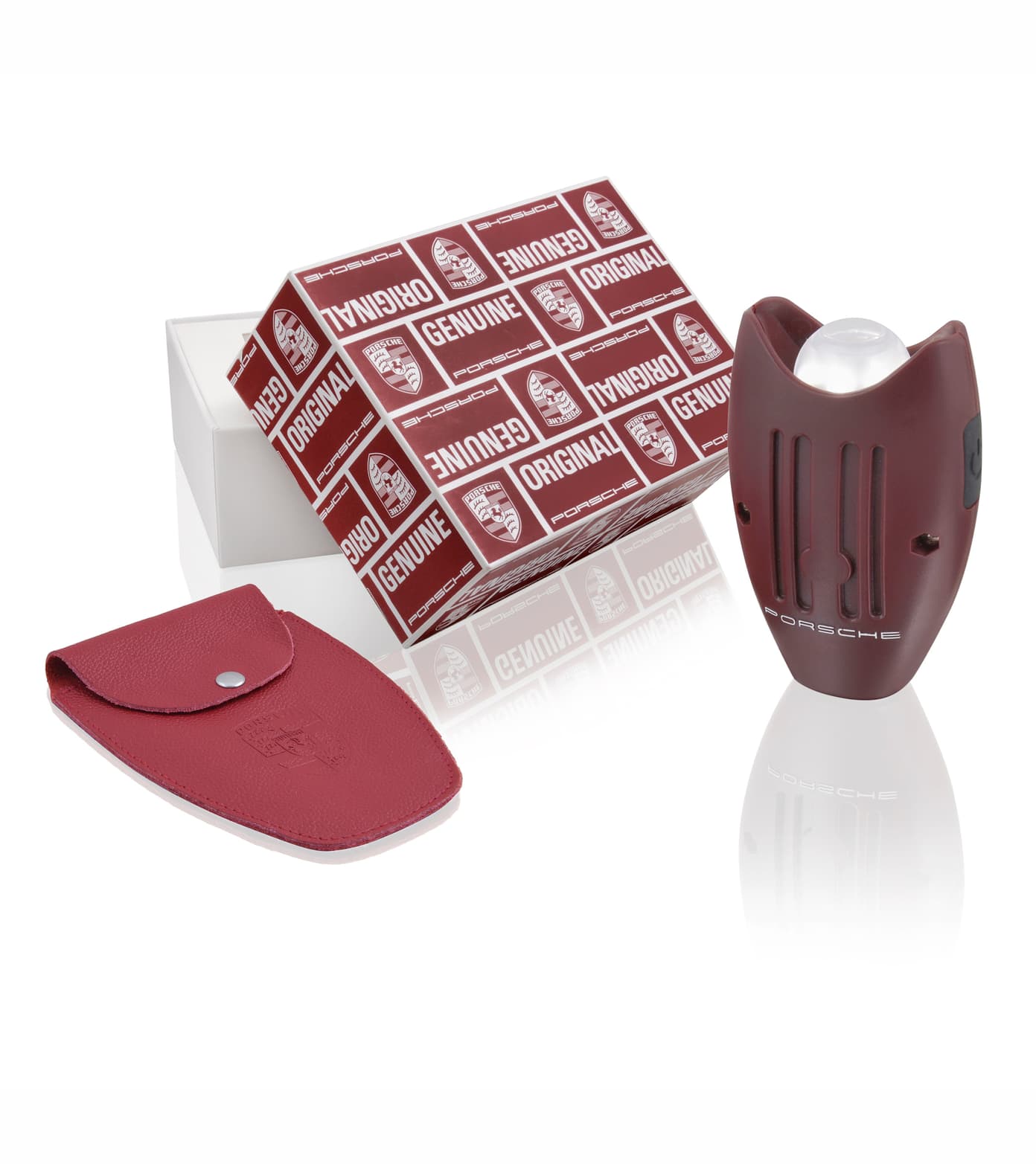 Hand lamp with leather case