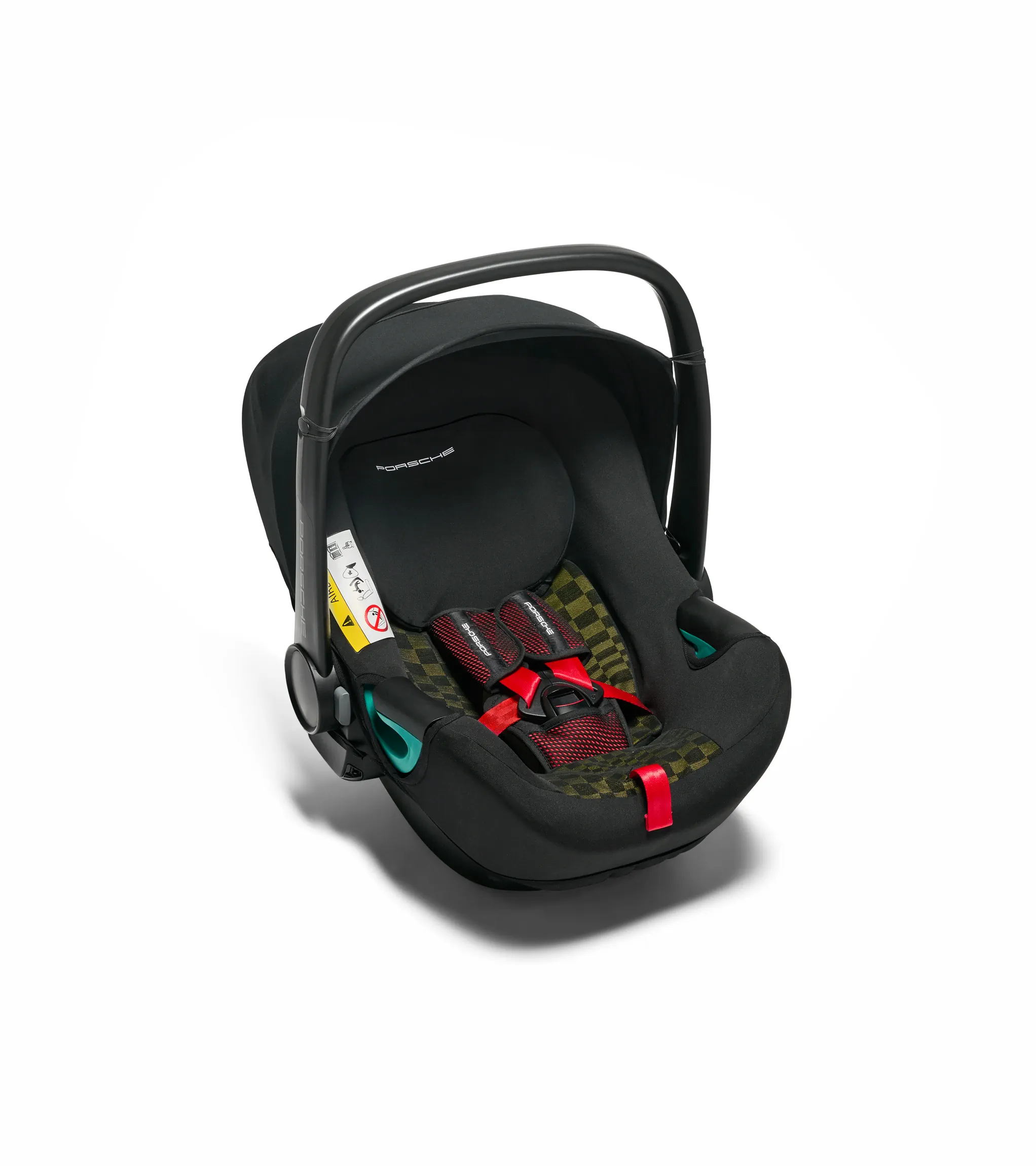 Pohodlný potah Porsche Baby Seat i-Size Heritage Pasha Black/Olive Neo