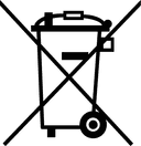 Symbol of the crossed-out wheeled bin
