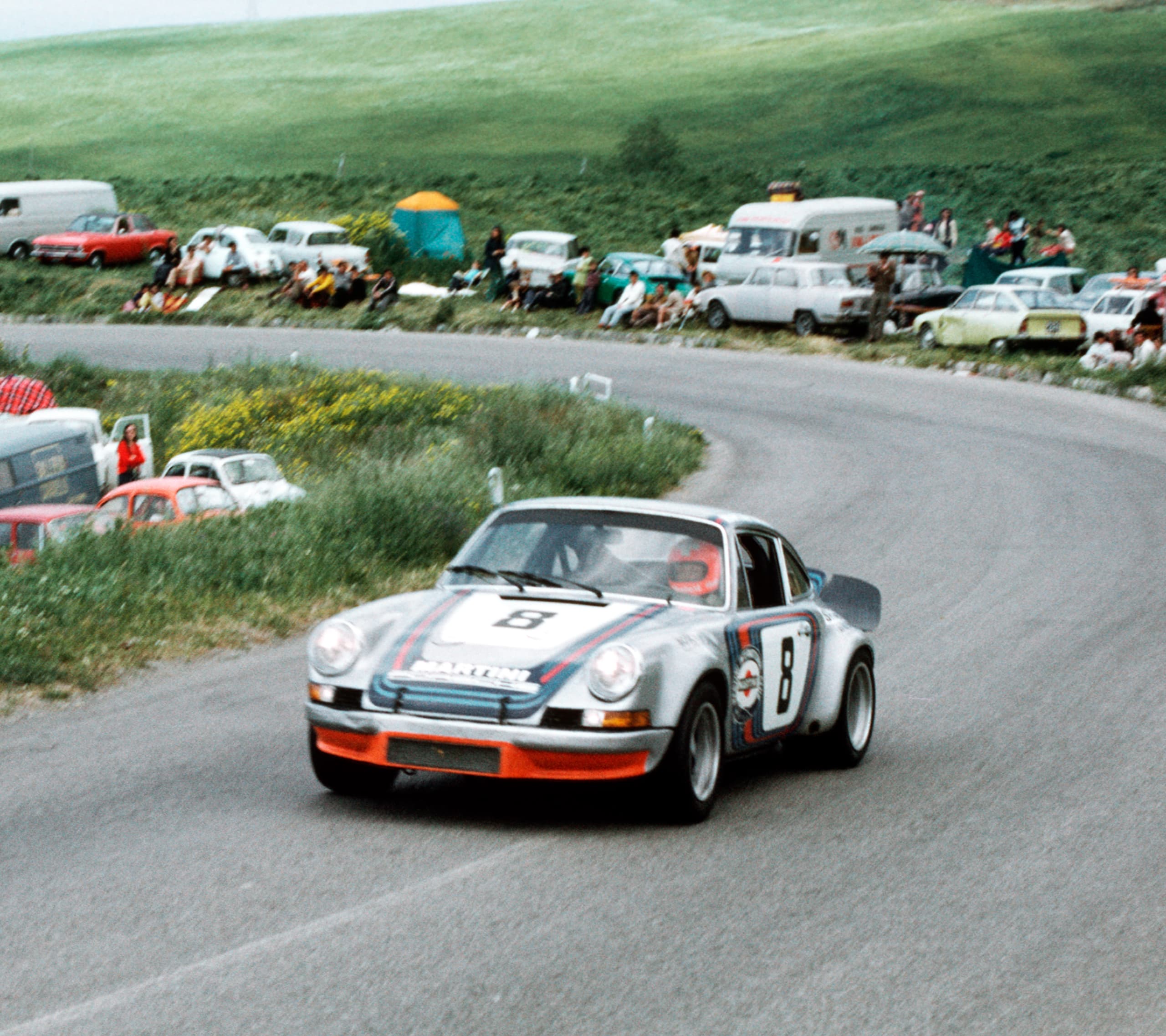 Porsche 911 Carrera RSR 2.8 on historical racke track