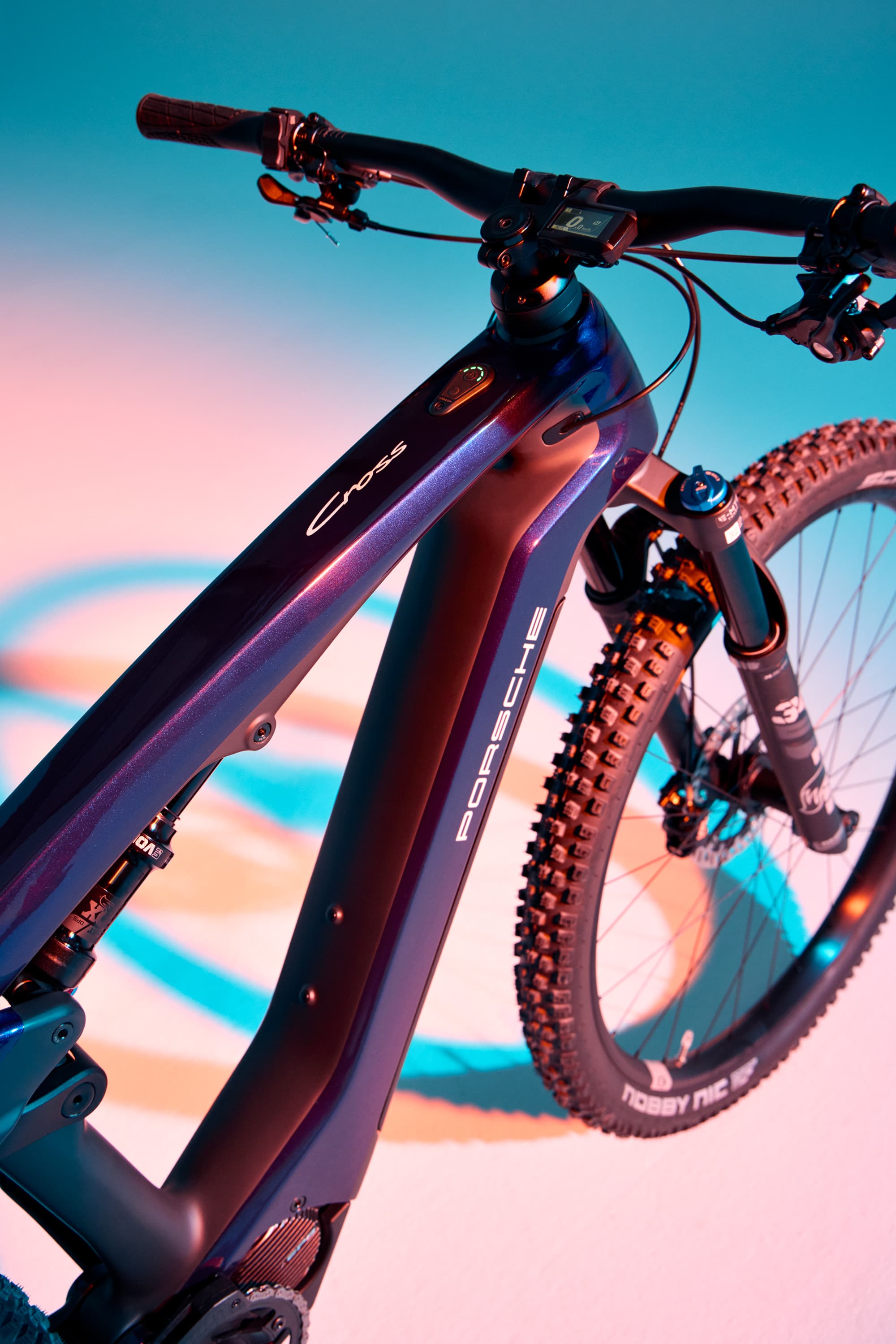 close up Porsche eBike Cross Performance in black