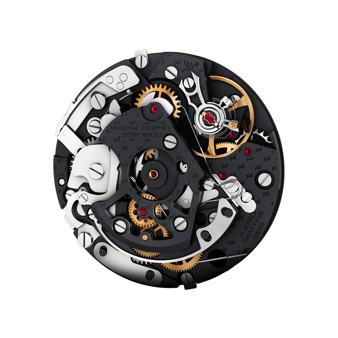 Zbliżenie na mechanizm Porsche Design kaliber 2.240