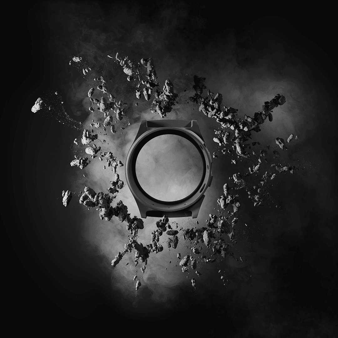 Blast drawing of a watch case made of titanium carbide