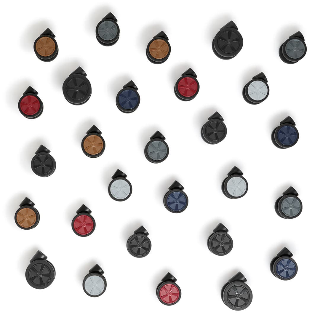 Wheel set in Porsche colours to customise the Roadster Trolley S and Business Trolley S from Porsche Design. Compatible with Roadster Aluminium and Roadster Hardcase series (2025).