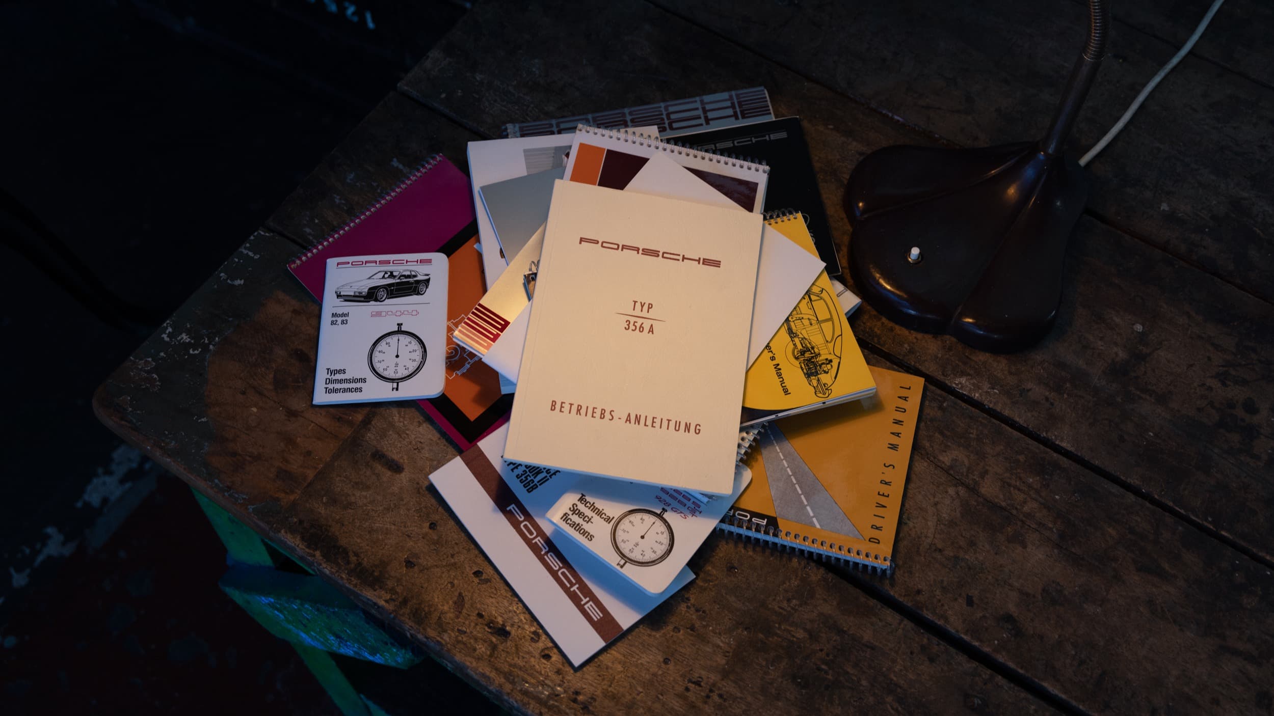 You can see different technical literature in the center of the image