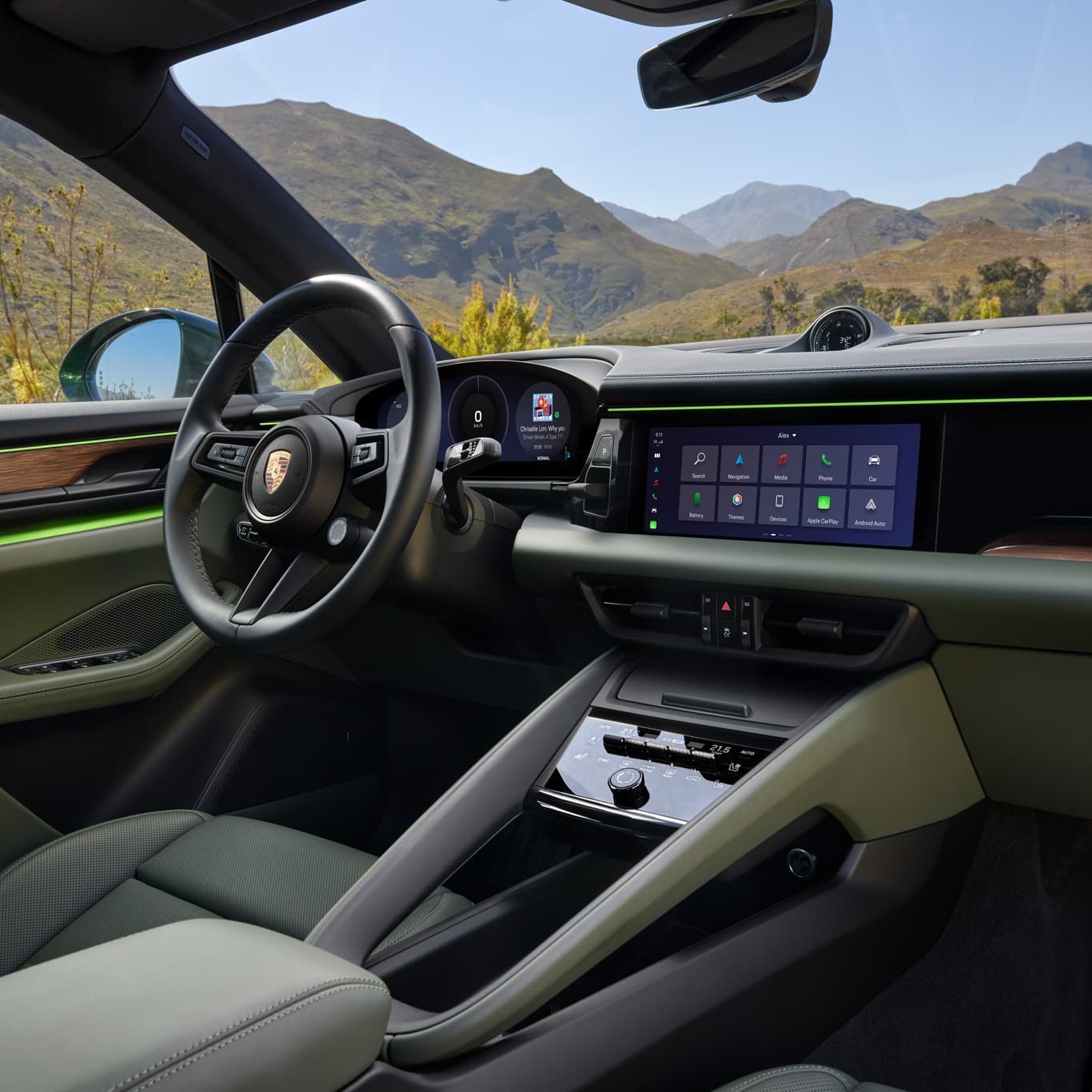 View fo the indoor of a Porsche Macan