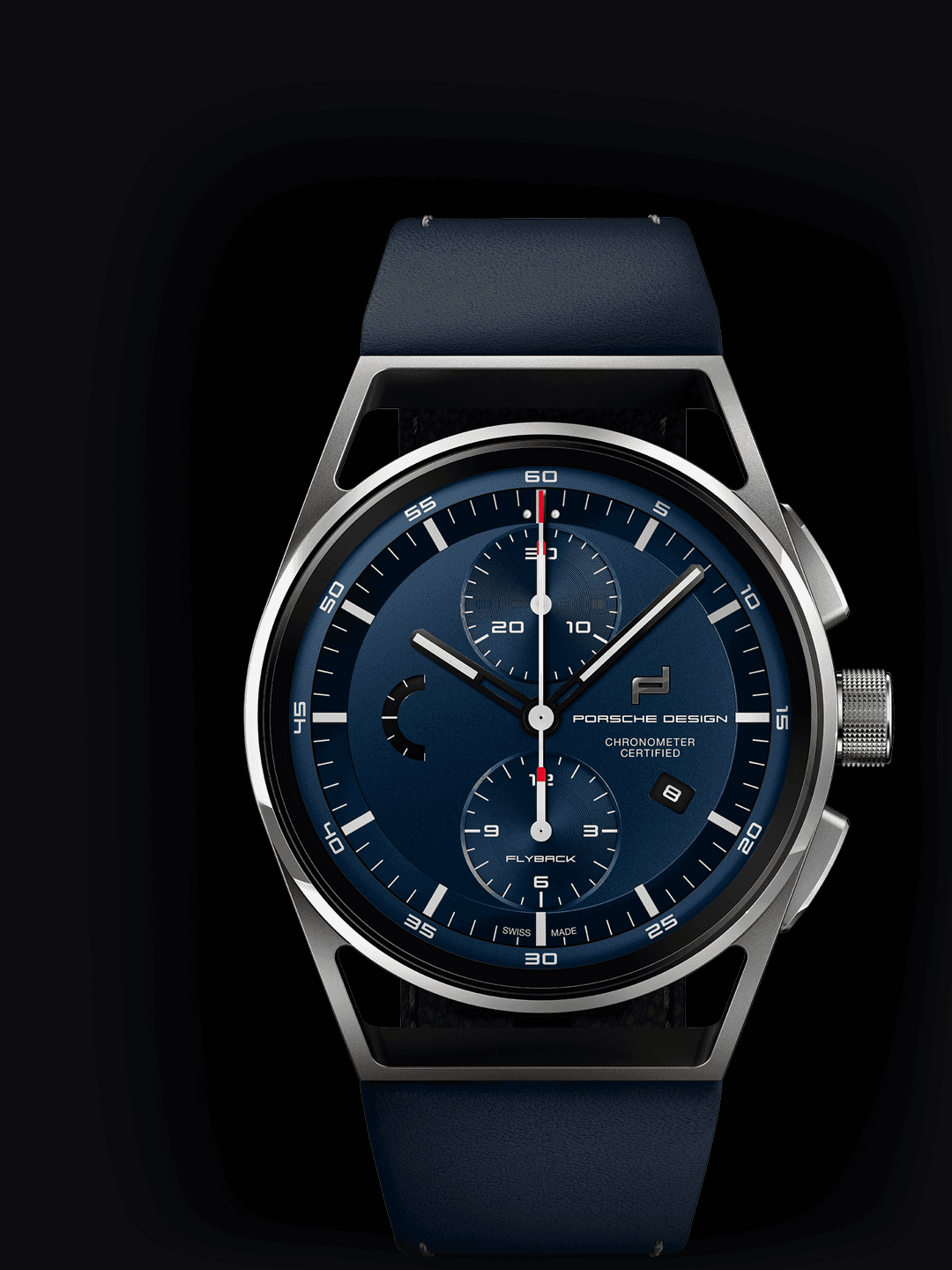 Widok z góry na zegarek Sport Chrono Subsecond 42 marki Porsche Design