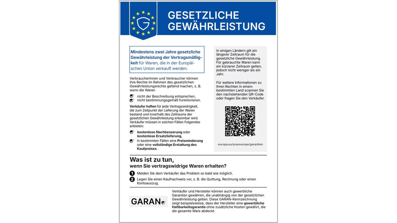 Gesetzliche Gewährleistung