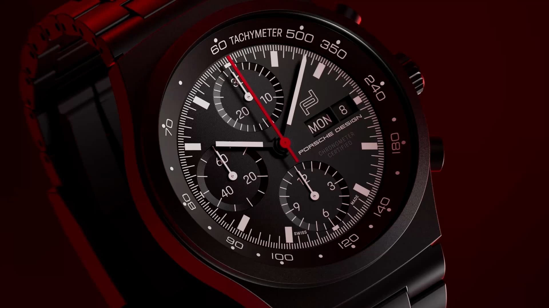Detailshots of the Chronograph 1 – All Black Numbered Edition